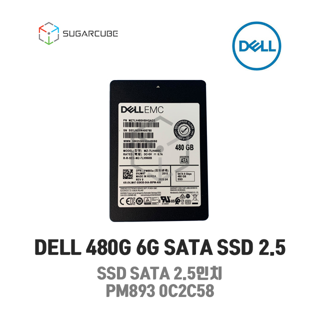 DELL 480G MZ-7L3480A PM893 0C2C58 서버SSD