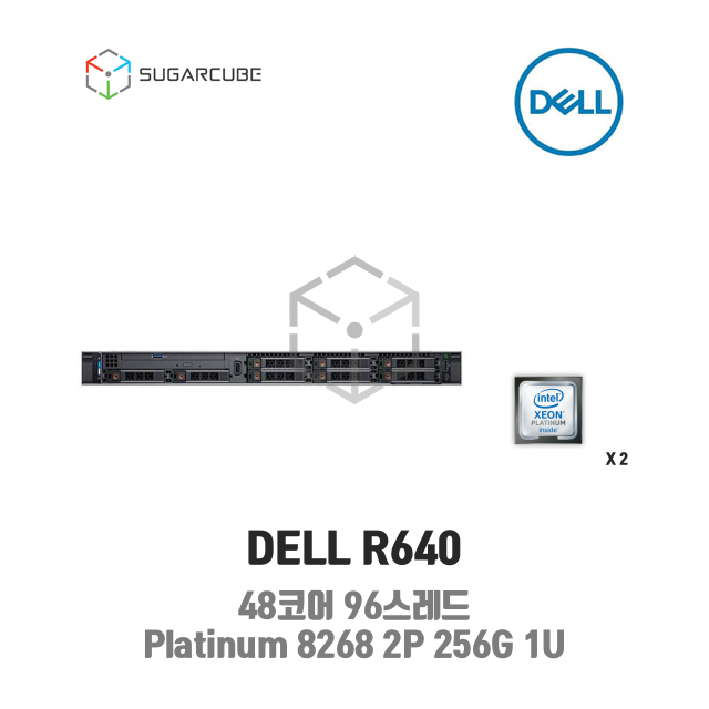 DELL Poweredge R640 Platinum 8268 2P 256G 48코어 8 SFF 중고