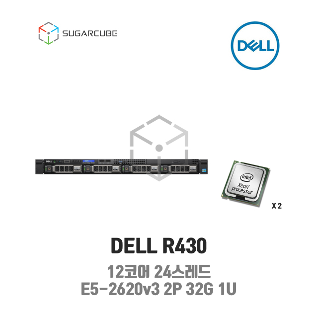 DELL Poweredge R430 E5-2620v3 2P 32G 12코어 4 LFF 중고