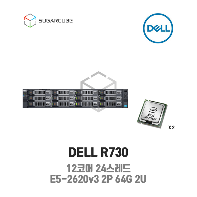 DELL Poweredge R730 E5-2620v3 2P 64G 12코어 12 LFF 중고