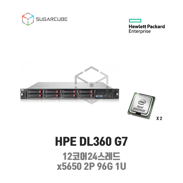 HP ProLiant DL360 G7 x5650 2P 96G 12코어 8 SFF 중고