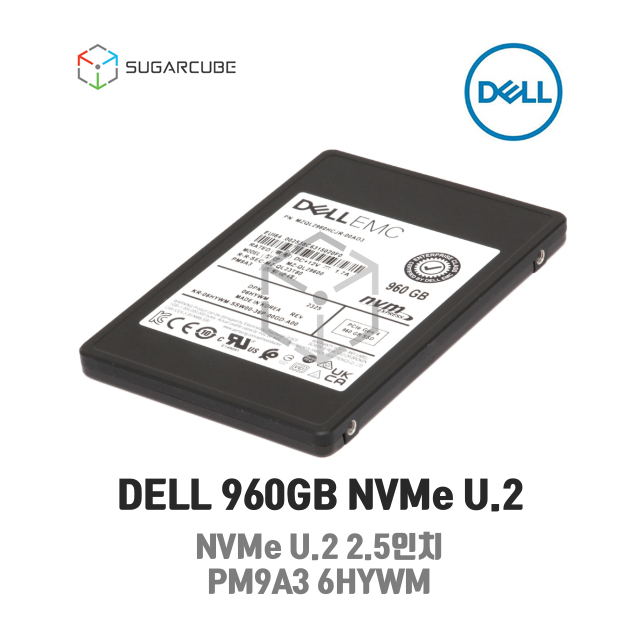 Dell 6HYWM PM9A3 MZ-QL29600 960GB PCIe 4.0x4 NVMe U.2 SSD