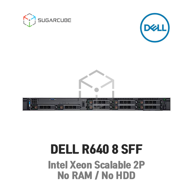중고서버 DELL R640 Gold 6152 2P 256G 44코어 8 SFF