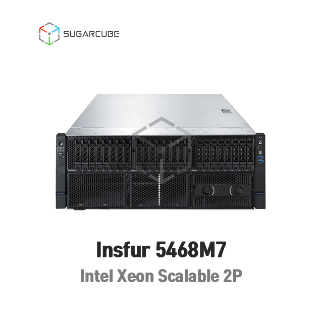 인스퍼 Inspur 5468M7 32코어 64스레드 256G 딥러닝 인공지능 Tesla H200 PCIe 8개