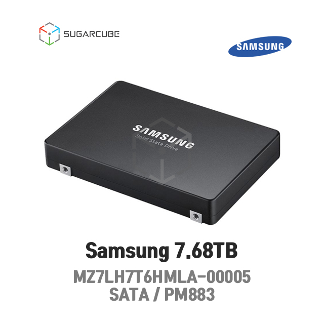 Samsung 7.68TB SATA 2.5 서버SSD PM883 MZ7LH7T6HMLA-00005