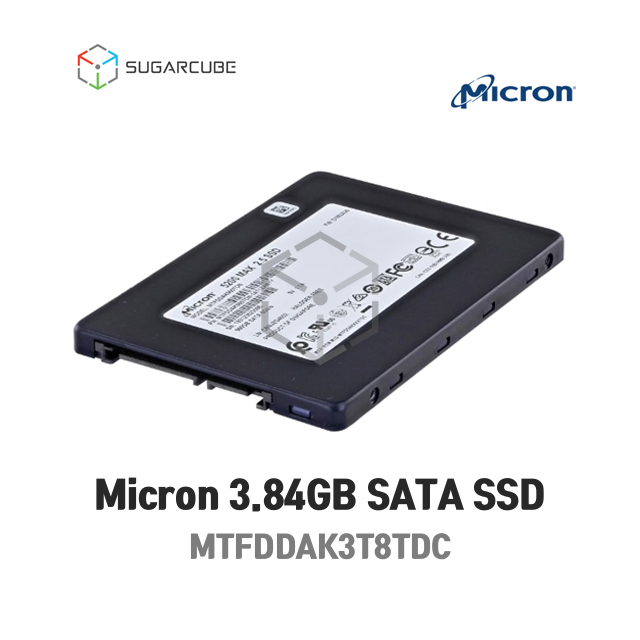 Micron 3.84TB SSD 2.5 SATA MTFDDAK3T8TDC RI 서버SSD Health 100%