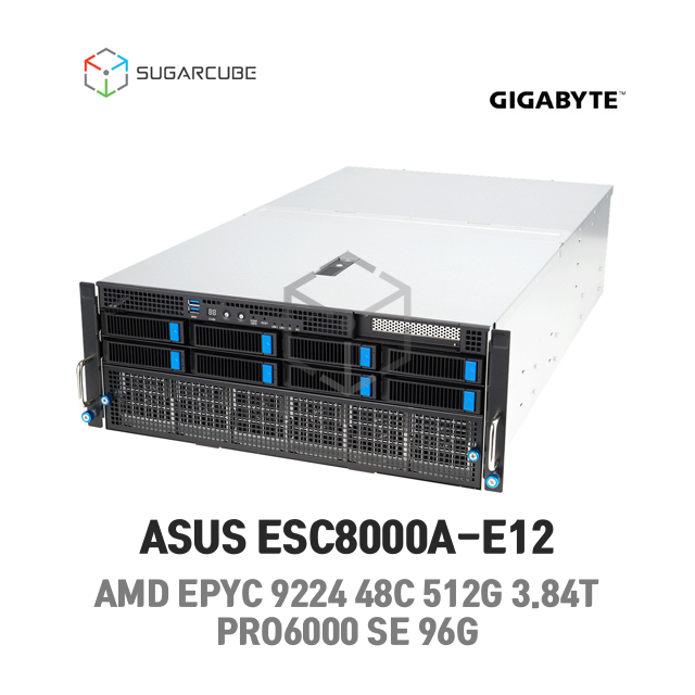 GPU서버 ASUS ESC8000A-E12 48C 96T 512G 3.84T PRO6000 SE 96G