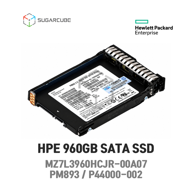 HPE 960GB SATA 2.5 RI 서버SSD PM893 MZ7L3960HCJR-00AH3 P44000-002