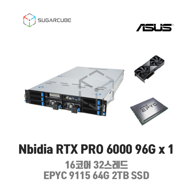 GPU호스팅 RTX6000 PRO 96G 1 16코어 32스레드 64GG 2TB SSD 딥러닝 빅데이터 학습 데이터센터 회선포함