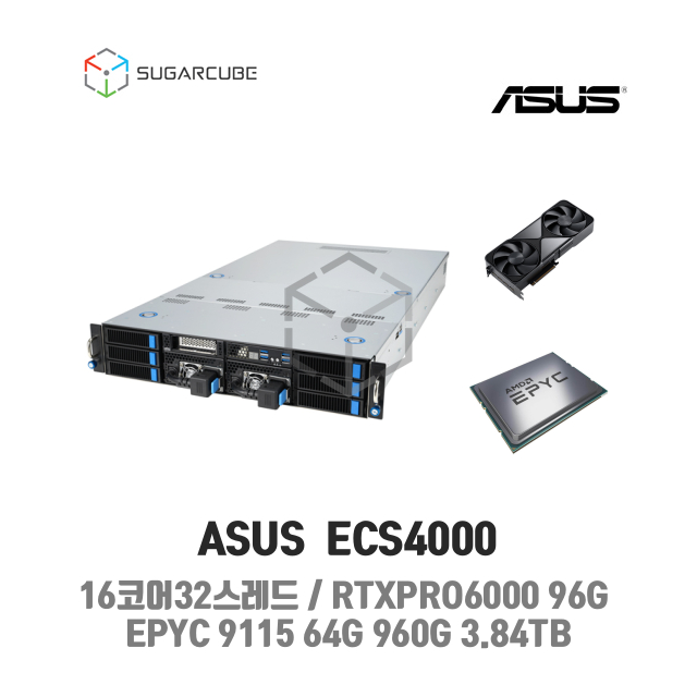 RTXPRO6000 96G x1 16코어32스레드 64G 960G 3.84TB1 렌탈