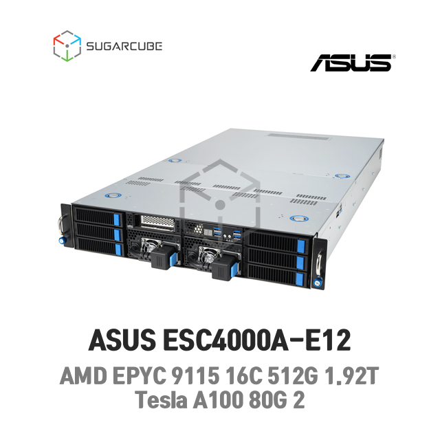 GPU서버 ASUS ESC4000A-E12 16C 32T 512G 1.92T A100 80G 2